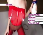Pantyhose showering teaser from missypwn nude red panties teasing twitch video leaked
