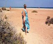 Fuerteventura seco lover at the beach in front of my husband from amateur wife at the beach