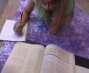 Nubile 18yo Kitty doing her science homework from science how do sex