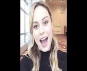 Brie Larson Jerk off challenge from brie larson reacting to cum tributes