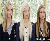 BLACKED - Preppy Girl Threesome Get Three BBCs from www porn sex blacked com