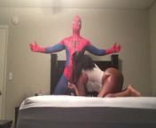 Black Spiderman Fucks Big-Booty Ebony bitch in Sex-Tape from spiderman sex naked