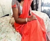 Indian Desi Sexy Wife Dammi with Red saree from sexy saree homely aunty photo