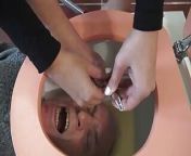 Toilet trash for pedicures and spit!Madame Carla degrades her old slave as a pedicure slave and spittoon! from lady slaughtering cutting