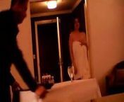 room service wife from drop towel