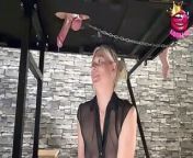 Milking table ruined orgasms session from gloryhole milk