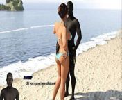 Hotwife Ashley: Cuckold And His Wife In Bikini On The Beach from bbc on a nudist beach