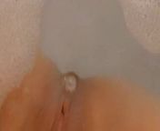 Very short & quiet orgasm in bath from very short redhead with a seductive voice talks dirty as she fucks a perfect stranger