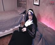 Nun Madalena Taking a Nice Cumshot Inside Her Ass, Very Naughty She Puts the Cum Out While the Priest Watches. from nun sex xt hot sexy women funny video