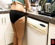Big boobs Bhabhi in the Kitchen wearing panties and bra from desi hot fat aunty navel kissing
