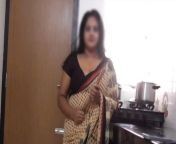 Indian Stepmom Disha Kitchen Striptease & Fucked by Stepson from sex story disha