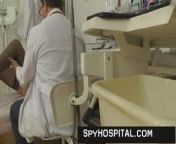 Brunette goddess gyno check-up leaked spy cam video from spy hospital com
