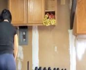 WWE - Bayley bouncing on a pogo stick and lifting a dumbell from wwe bayley