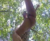HD- Layla Perez climba tree and plays with her pussy from nude tree heroine