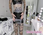 Black leather lingerie Goth Try On Haul Melody Radford from ufym net australian aboriginal black pussycsr nude