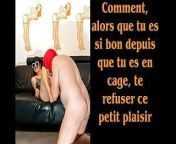 caption on chastity, femdom and sissy in french from whiteboi sissy captions
