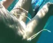 Heidi Klum swimming underwater in a bikini from heidi models