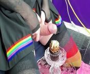 Rikki Ocean Adds Her Own Homemade Cream to Her Cupcake and Eats It from cute shemale cuming
