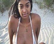 Indian Model Jennifer In A Tiny Bikini At NON-Nude Beach! from non nude candydoll model