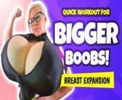 Quick workout for bigger boobs! Breast Expansion from breat expansion water