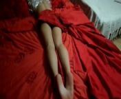 Naked Karina in bed, no clothes in a wig from karuna verma naked