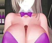 Asuna Boobjob - 6i - Purple Clothes Color Edit Smixix from mmd giantess asuna