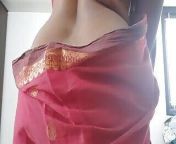 Swetha Desi tamil wife saree strip show from kasturi saree strip