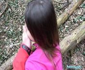 Public Agent Sexy jogger fucked in the woods from elle rose