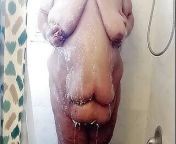 Watch Sexy BBW take a Soapy Shower from washing and sneaking