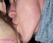 horny &quot;stepson&quot; licks mama's hairy, wet, fleshy butterfly pussy and gets fucked from mama and son