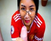 Big Facial for Asian Working Girl from barcelona vs manchester united