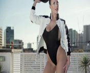ANGELA WHITE - Big Natural Tits Rooftop Solo Masturbation from angela white fun on pool