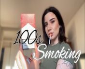 Hot Tattooed Model Smokes Marboro Red 100s from l5 model nude 100