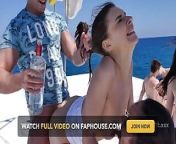 Russian girls' orgy on the boat from marin sex video down