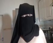 Dancing in Knee boots and Niqab from desi muslim burka girl sex mms scandal
