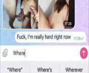 Sexwife Cuckold Sexting Sending Photos for her Husband While Threesome from cuckold chat
