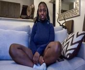African Casting - Thick Busty Black Babe Busted Open By Fake Producer from big black ass