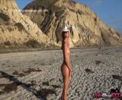 SofieMarieXXX - Irresistible Sofie Marie Teases On The Beach from miss junior nude beach
