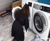 Stepmom Gets Fucked While Is Stuck Inside of Washing Machine! Hot Sex! from desi mature aunty washing big boobs and back aft