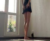 Beautiful leggy barefoot girl changing her panties from julia kulchenko nude tease thong patreon video leaked
