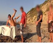 Creampie party on the beach! Free choice of holes! from qonusular seç