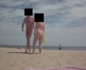 Mr & Mrs Voyeurist00 on Studland Naturist Beach, Frizbeeing from naturist beach yoga