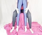 Shiny Spandex Butt massage in tights - She plays with a Big Ass in Shiny Lycra Leggings from facesitting smother in shiny leggings