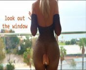 Window huge dildo and girl! What can go wrong? from big boob can videos style rape sister sleeping fuck brother