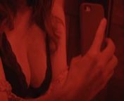 Kate Mara showing off her cleavage as she takes a selfie from beautiful girl cleavage show