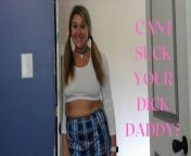 JULIA DEEPTHROATS AND SUCKS DADDY'S DICK ON FALL BREAK from fulia school girl porn 3gp