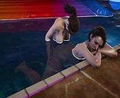 Lesbian-Futa Claire Redfield And Jill Valentine – Perfect Bodies At The Pool from claire redfield nude mods