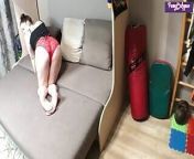 Stepmom Accidentally Got Stuck In The Couch from step up mom behind standing