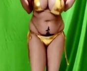 Sona Bhabhi in Gold Bikini dance from sona bhabhi bed scene
