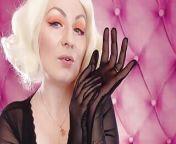 JOI video: jerk off instructions in fetish gloves by Arya Grander from ariesmoon asmr nude joi video